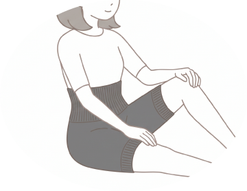 ③締めつけないから、
一日はいていられる